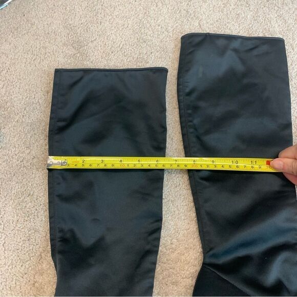 NINA Black satin finish soft stretch heeled boots Sz 8.5 - Picture 5 of 8